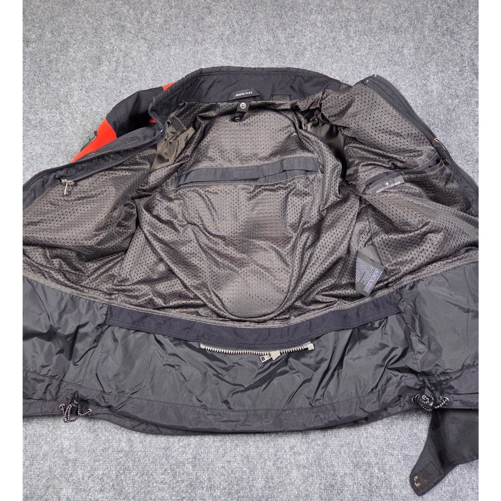 REV'IT! Motorcycle Jacket Men M Black Red Engineered Skin Textile Touring Coat - Picture 13 of 15